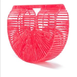 CULT GAIA Ark Small Acrylic Clutch Bag pink color